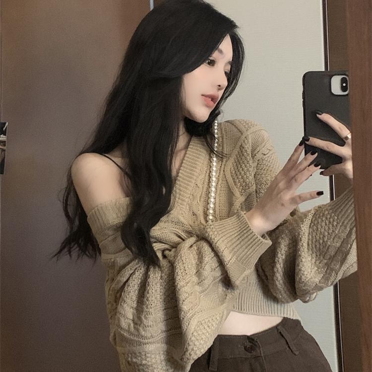 Áo Sweater Dệt Kim Tay Dài Phong Cách Thời Trang Xuân Thu Mới