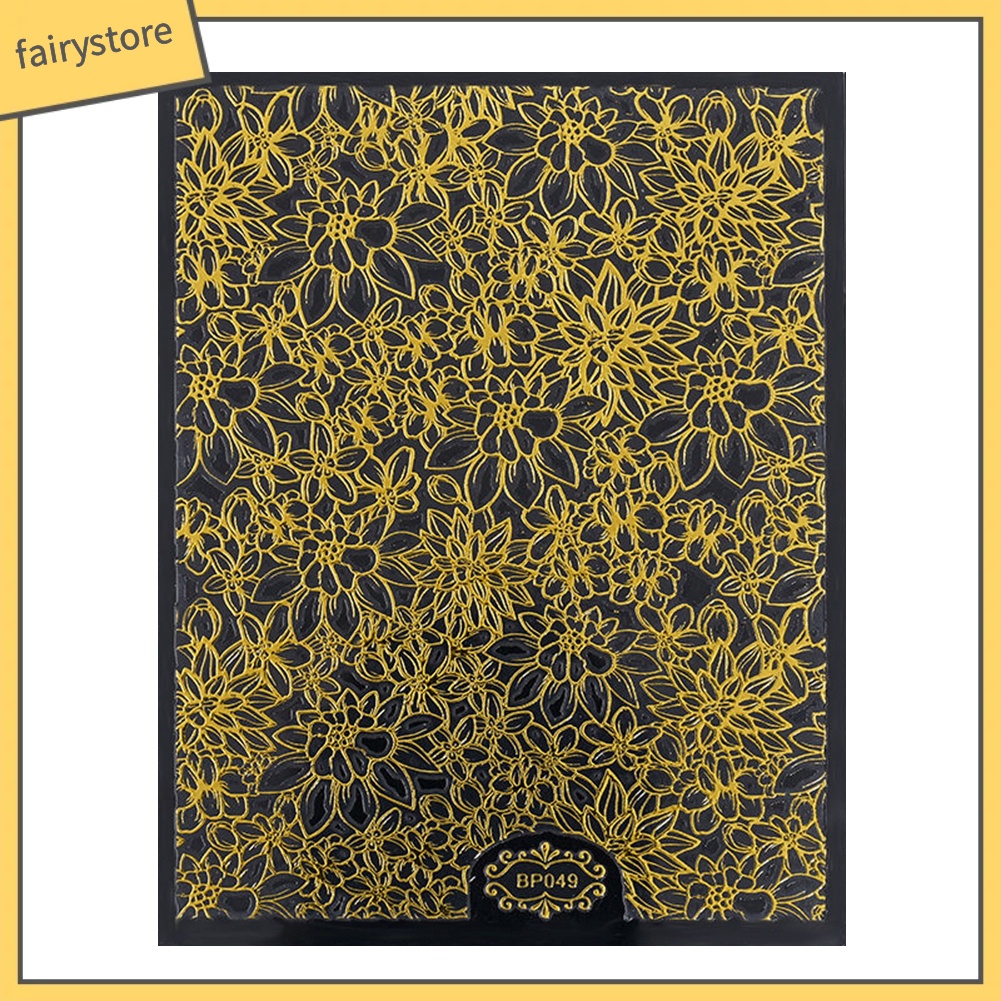 Tấm hình dán họa tiết hoa 3D dùng để trang trí móng nghệ thuật