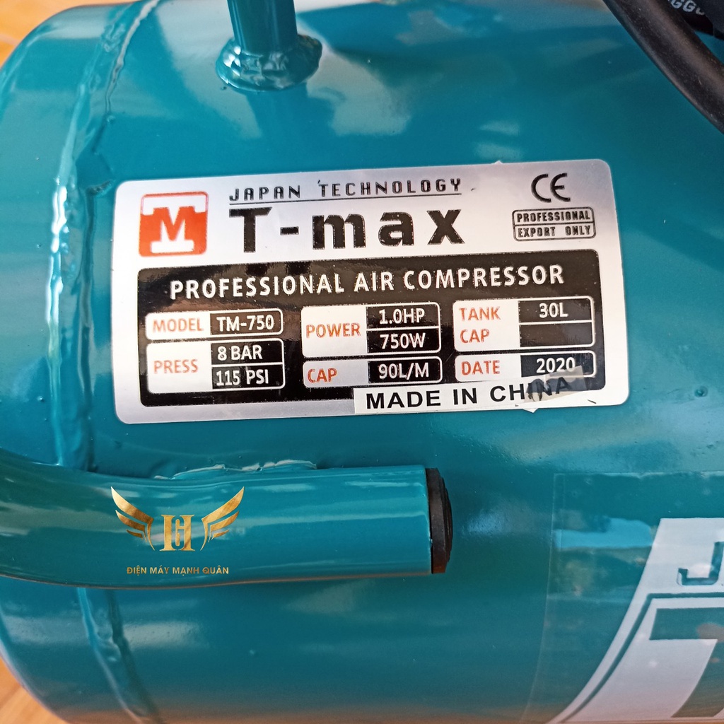 Máy nén khí không dầu T - max Bình 30L 220V-1HP T-Max TM-750 , Công Nghệ Japan