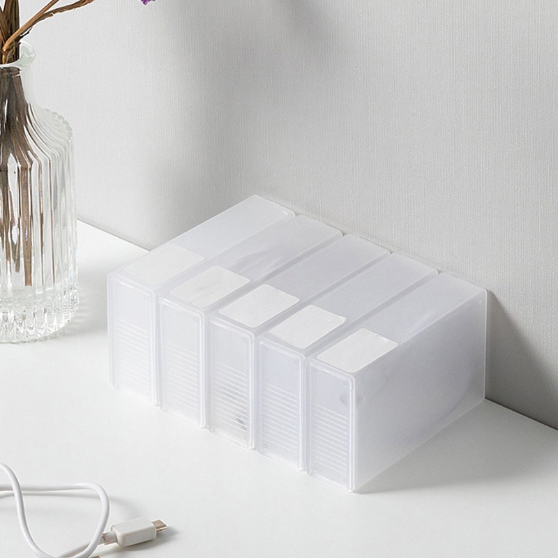 Bộ 5 Hộp Trong Suốt Đựng Dây Cáp Tai Nghe Gọn Gàng Chống Thấm Nước