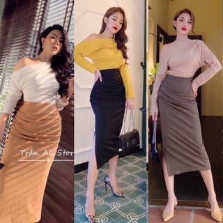 Áo lệch vai tay dài