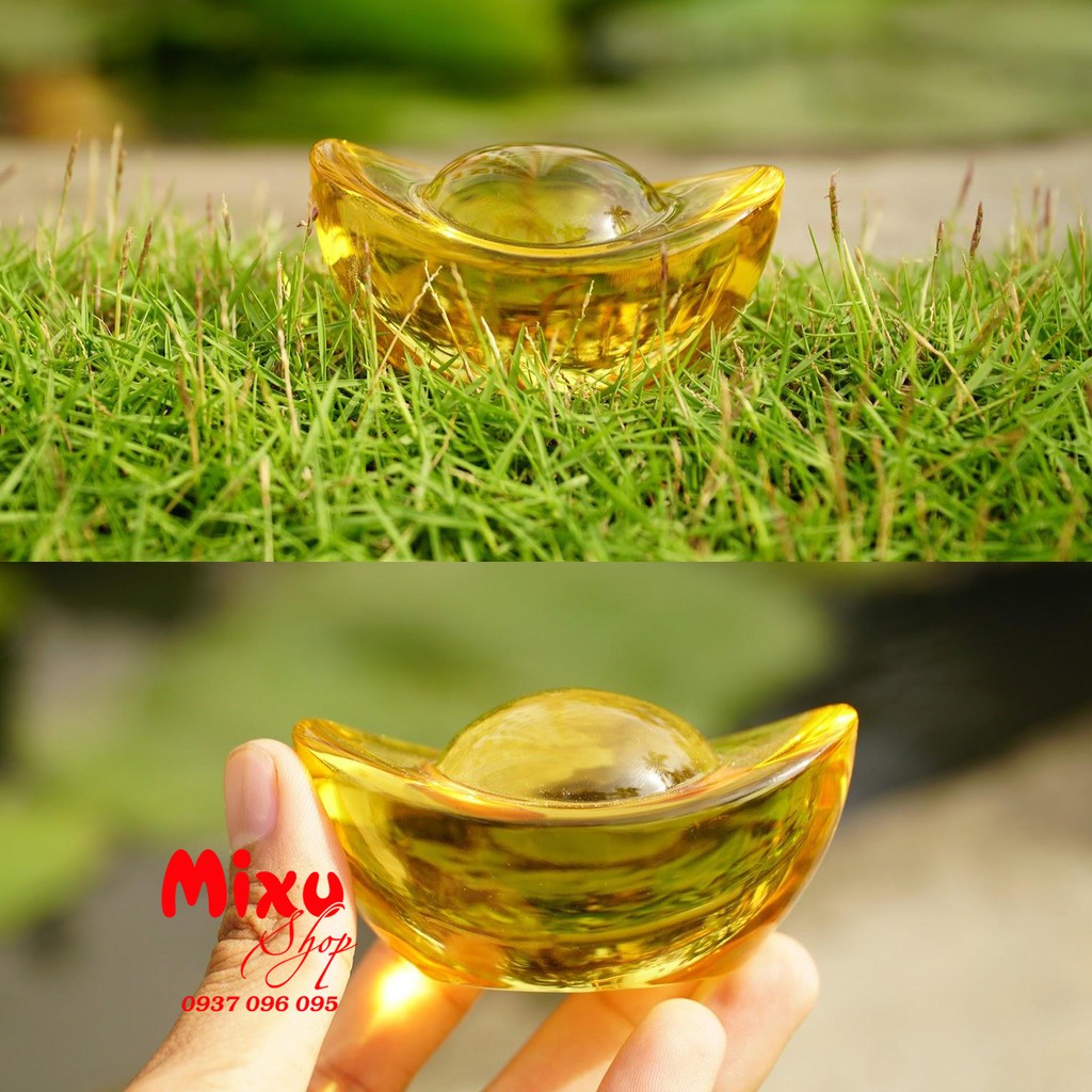 THỎI VÀNG PHONG THỦY THẦN TÀI MAY MẮN 6CM