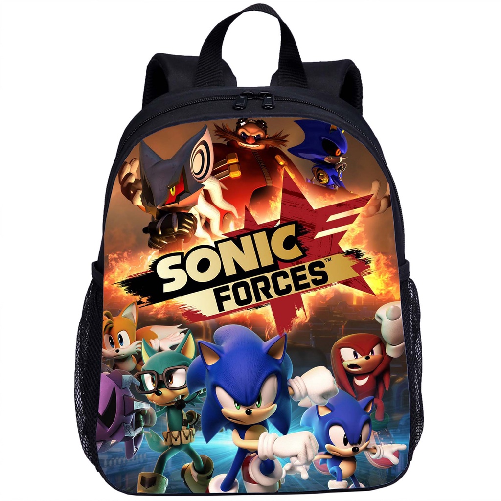 Ba lô đi học in hình hoạt hình Sonicsonic 13Inch cho bé