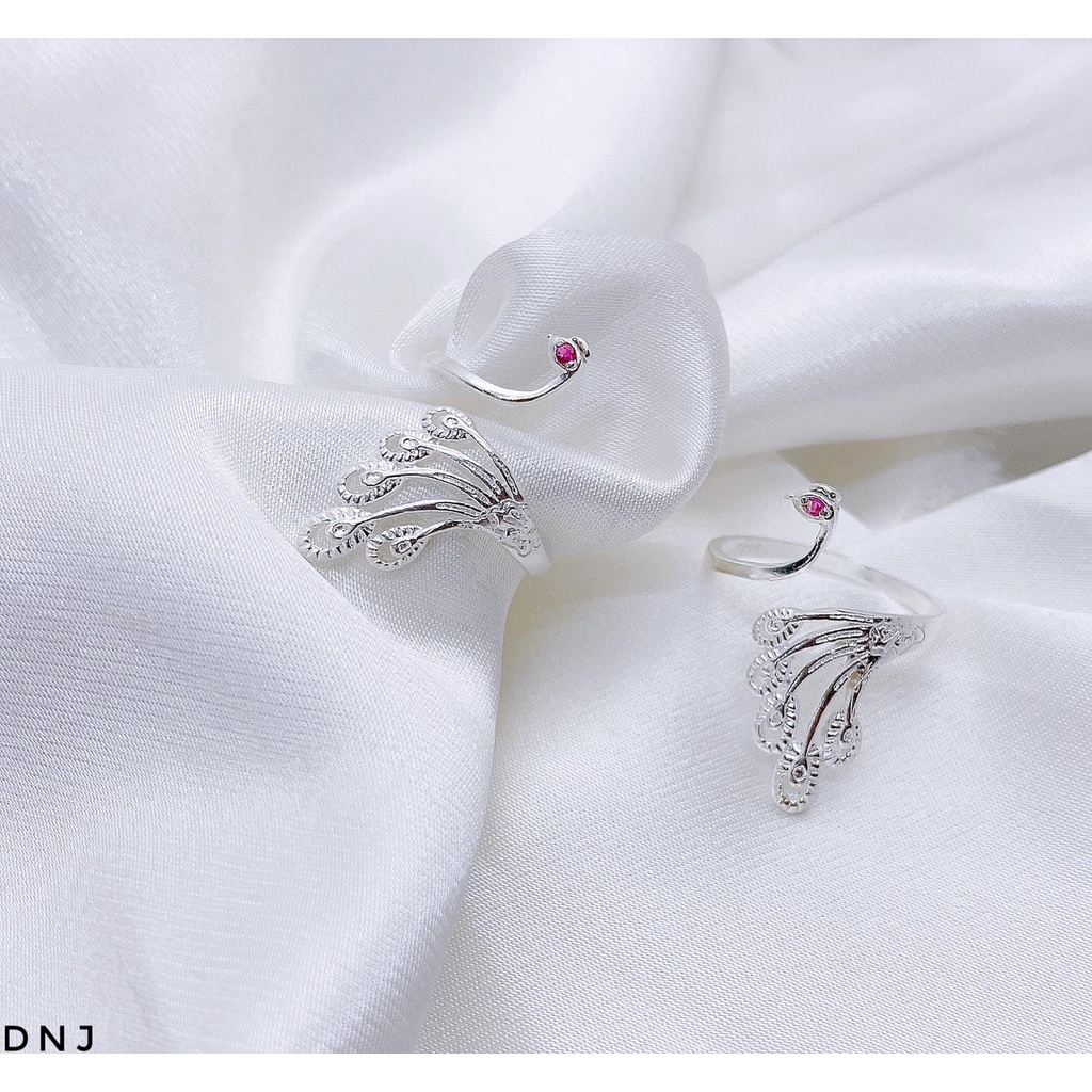 Nhẫn nữ , nhẫn bạc ý 925, Nhẫn thiên nga mẫu mới shop sáng bóng