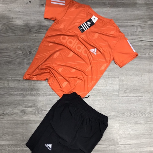 Set Đồ Bộ Quần Áo Thể Thao Nam ⚡FREESHIP EXTRA⚡Áo Thun Lạnh Nam Co Giãn 4 Chiều Logo Phản Quang 4 Size 6 Màu