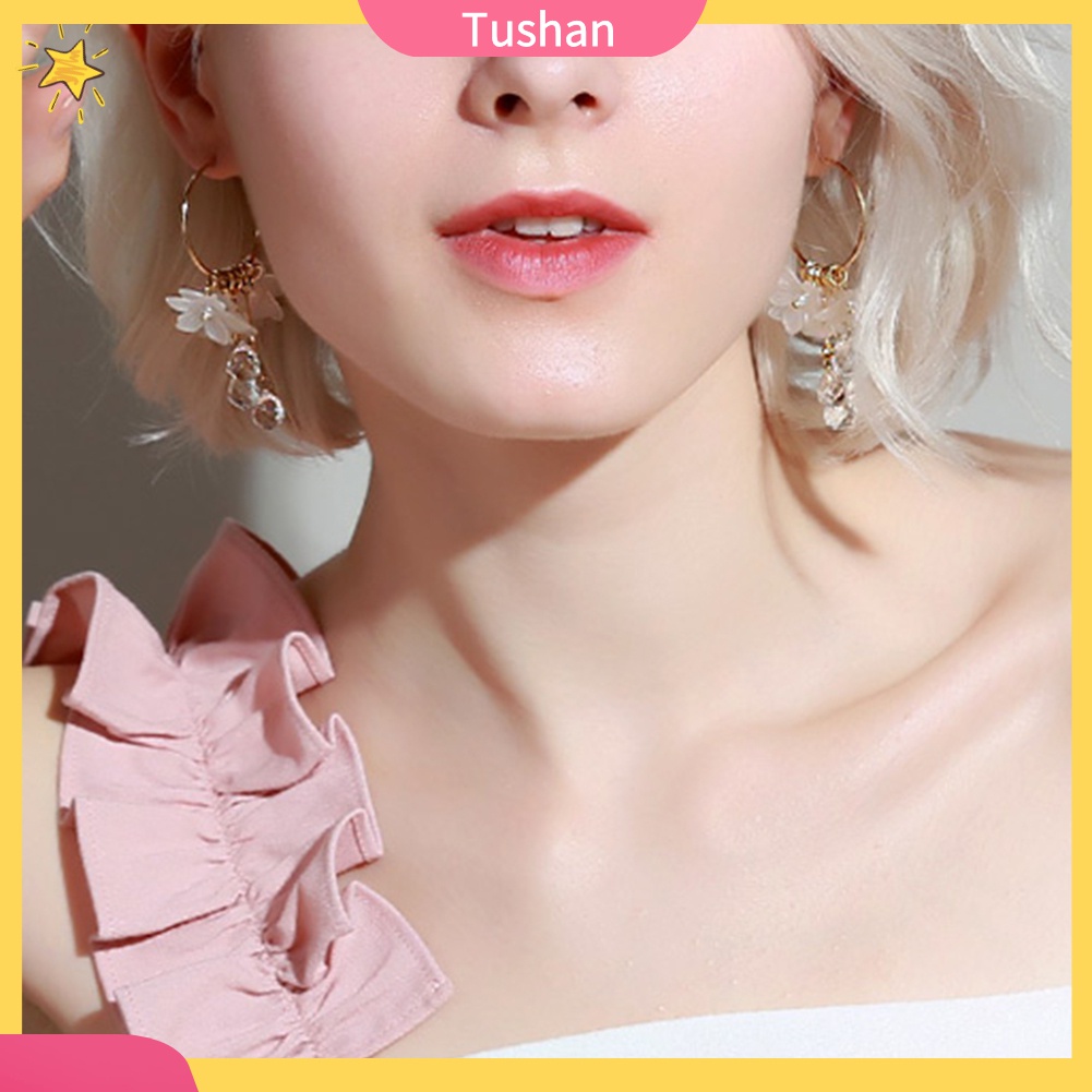 Bông Tai Hình Hoa Bằng Acrylic Thanh Lịch Cho Nữ