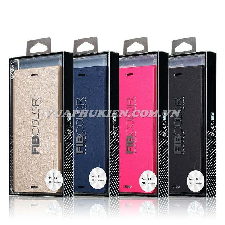 Bao da cho Sony Xperia Z5 Premium, XZ2 Premium, XZ Premium, XA Ultra hãng FIBCOLOR PIPILU X-Level HongKong lưng Silicone