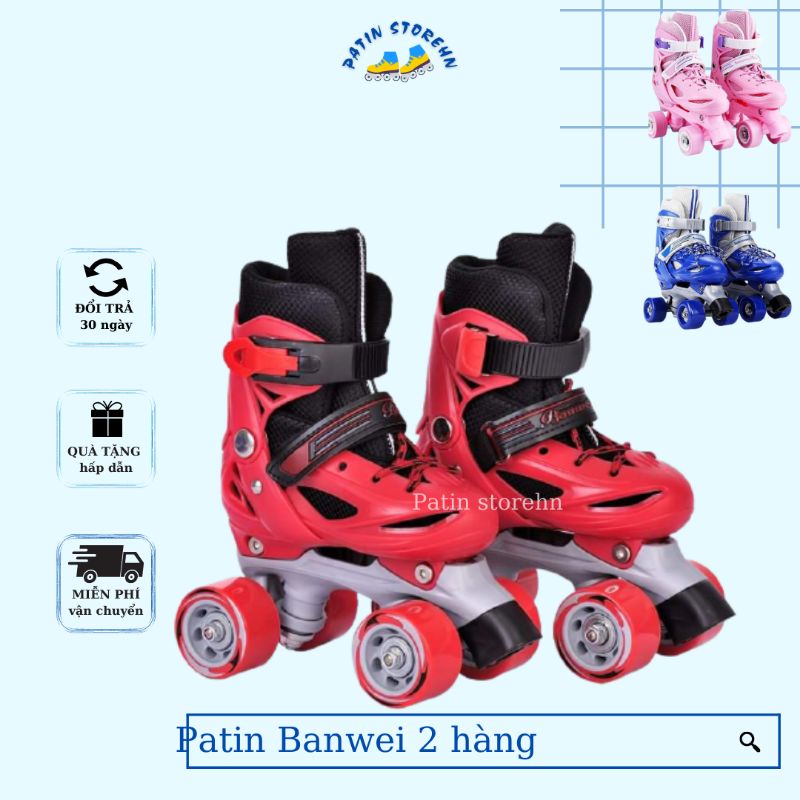 Giày patin trẻ em 2 bánh thăng bằng tặng bảo hộ - patintreem