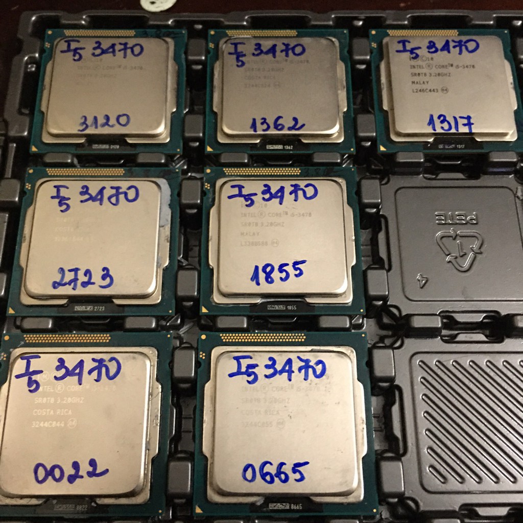 Bộ Vi Xử Lý Cpu I5 3470 sk 1155 Sp Main H61- B75  Hàng Chuẩn Đẹp - Chân Cpu Đẹp Vi Tính Bắc Hải