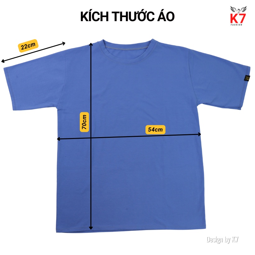 Áo thun tay lỡ nữ nam trắng đen trơn K7 100% cotton oversize form rộng thoáng mát dày dặn