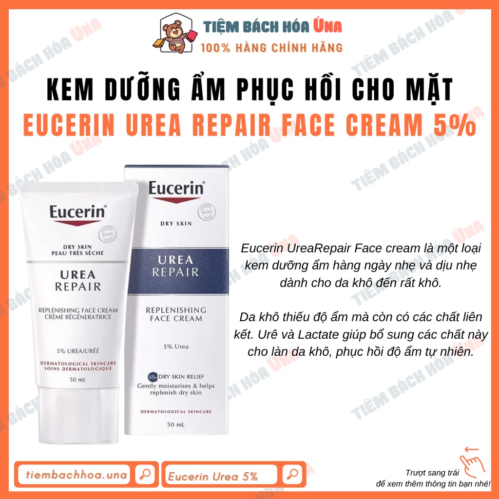 Kem dưỡng ẩm dành cho da khô Eucerin Dry Skin Relief Face Cream 5% Urea