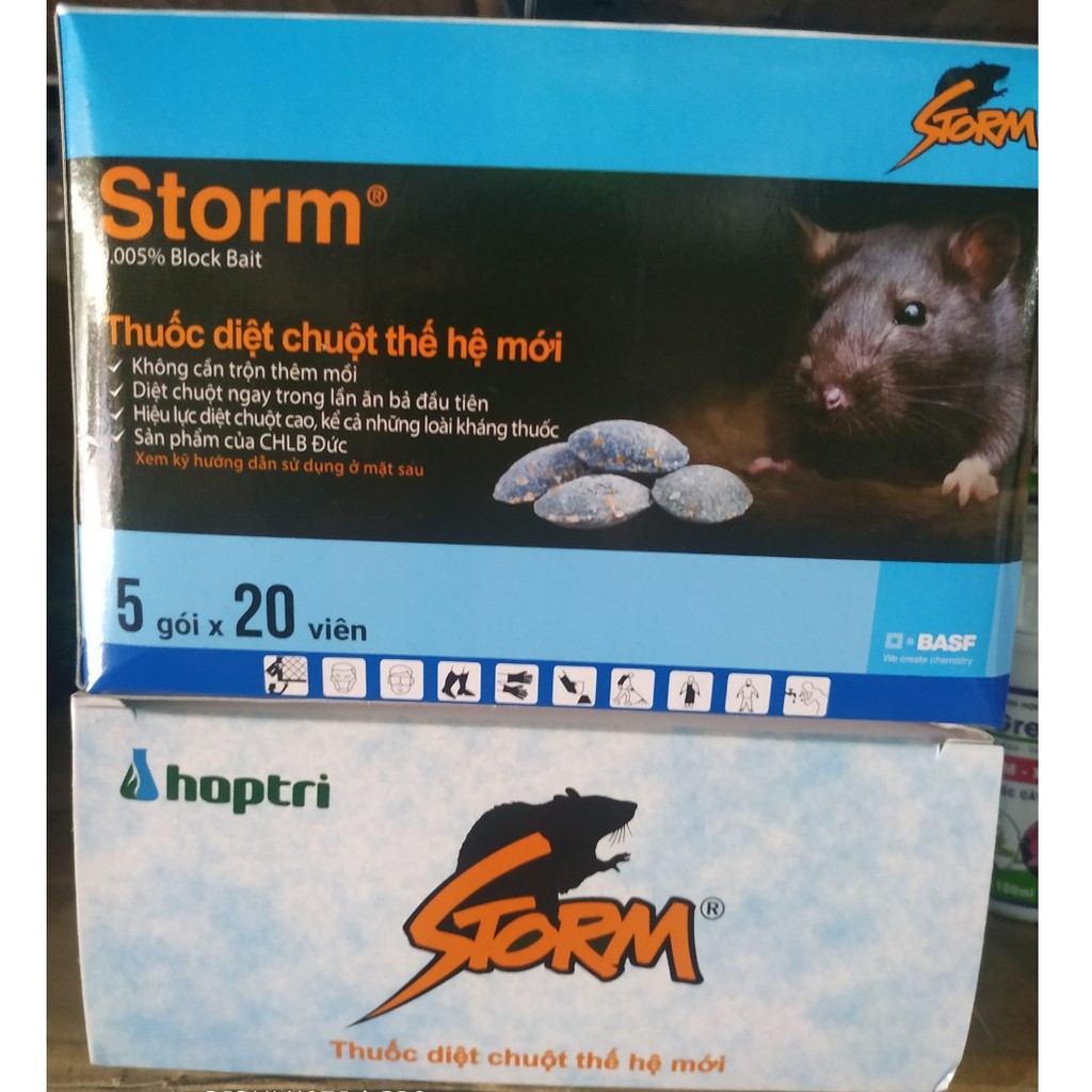 (combo 10 gói) Thuốc diệt chuột Storm (20 viên), thuốc chuột Storm