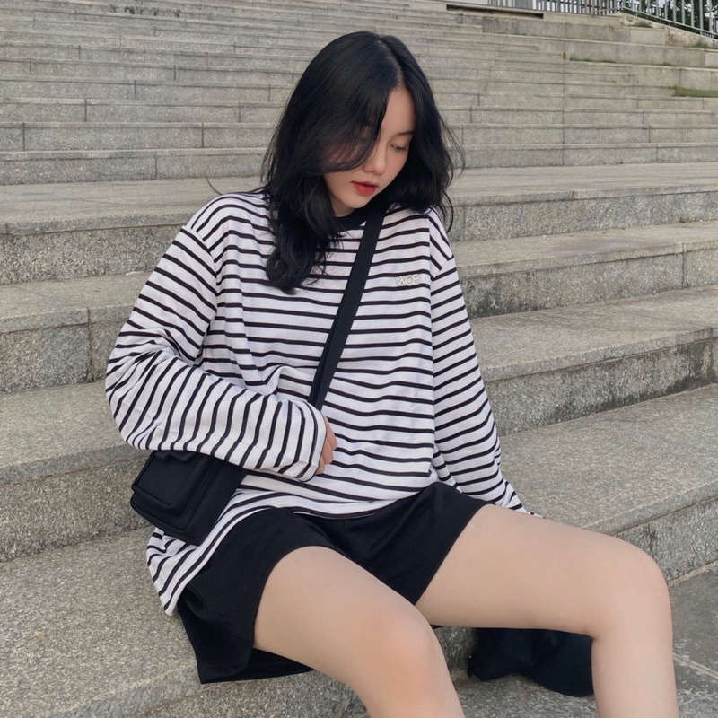 Áo thun tay dài WOE &quot;Striped Long Tee&quot;