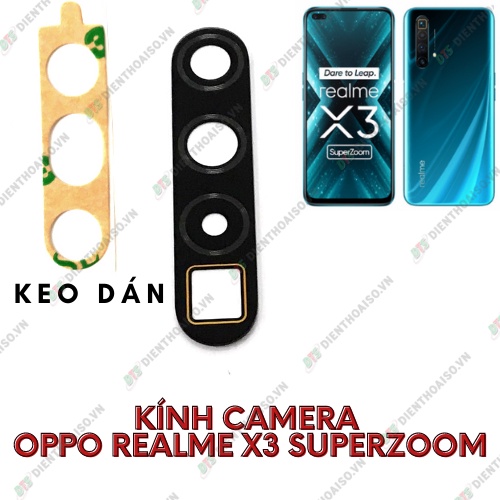 Mặt kính camera realme x3 superzoom có keo dán