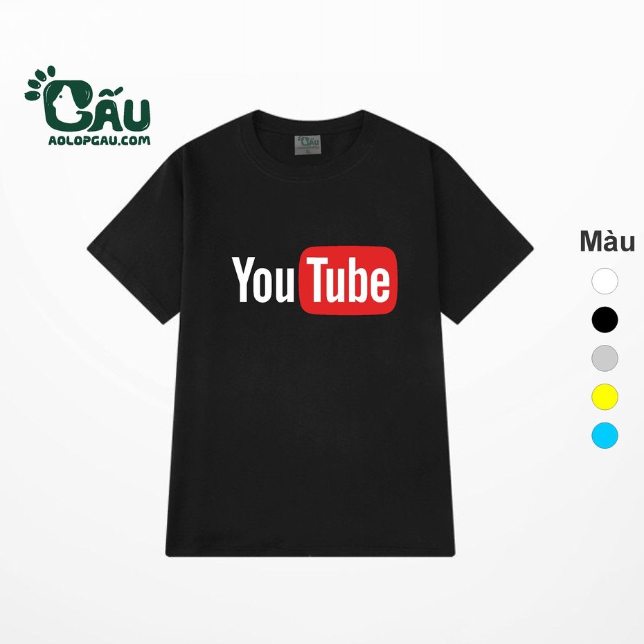 Áo thun nam GẤU 194 Youtube cổ tròn tay ngắn vải coton co dãn, dày dặn, form regular fit