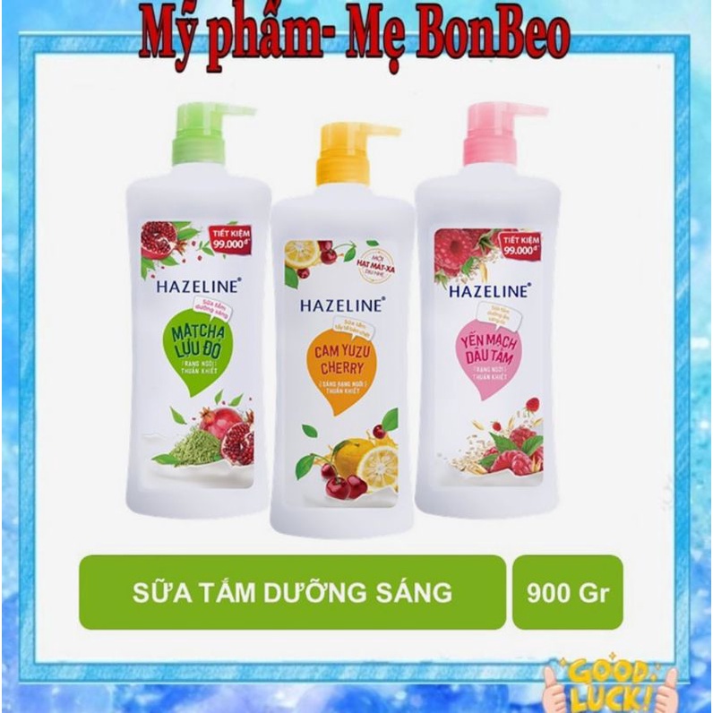 Sữa tắm Hazeline sáng da đều màu 900g