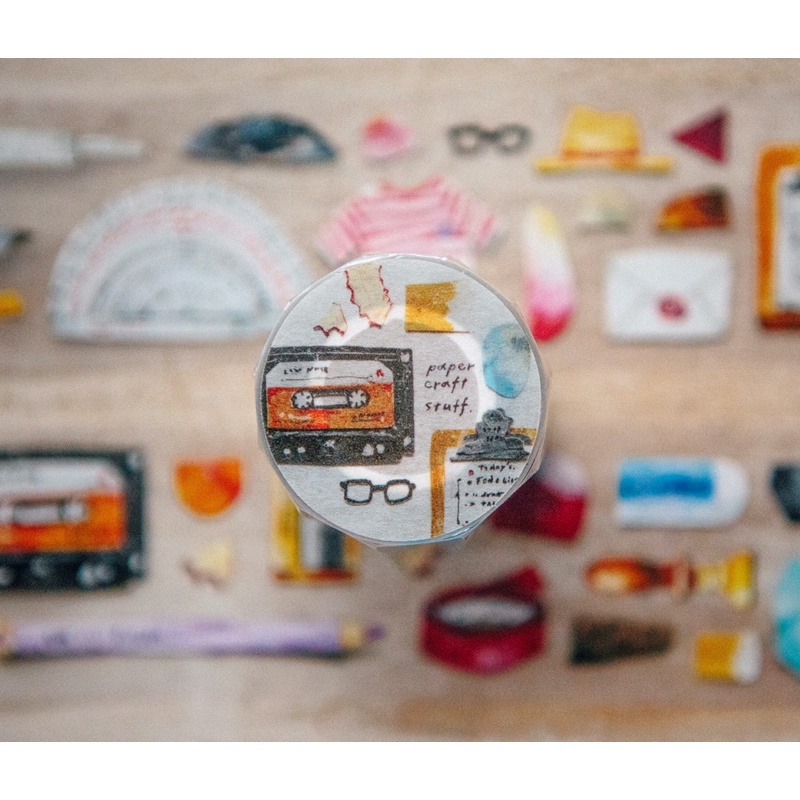 AM075 Cuộn washi Ours Paper Craft by Hank - Chiết lẻ chu kỳ