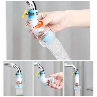 (SẴN)Đầu vòi lọc nước tăng áp có thể xoay 360 độ, kéo giãn, rút gọn tiện dụng cho nhà bếp