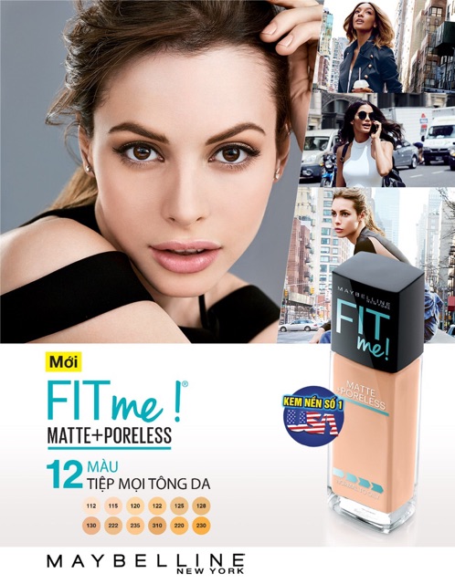 Kem Nền Mịn Lì Maybelline Fit Me Matte Poreless Foundation Pump  30ml | BigBuy360 - bigbuy360.vn