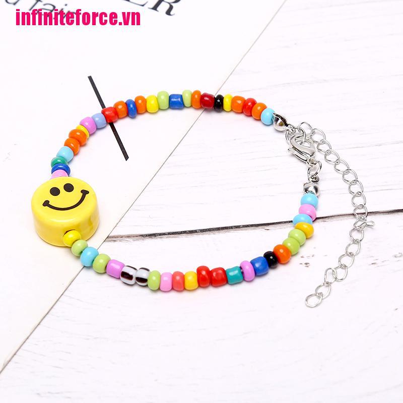 Vòng Tay Dây Xích Mặt Cười Phong Cách Boho Thời Trang Cho Nữ