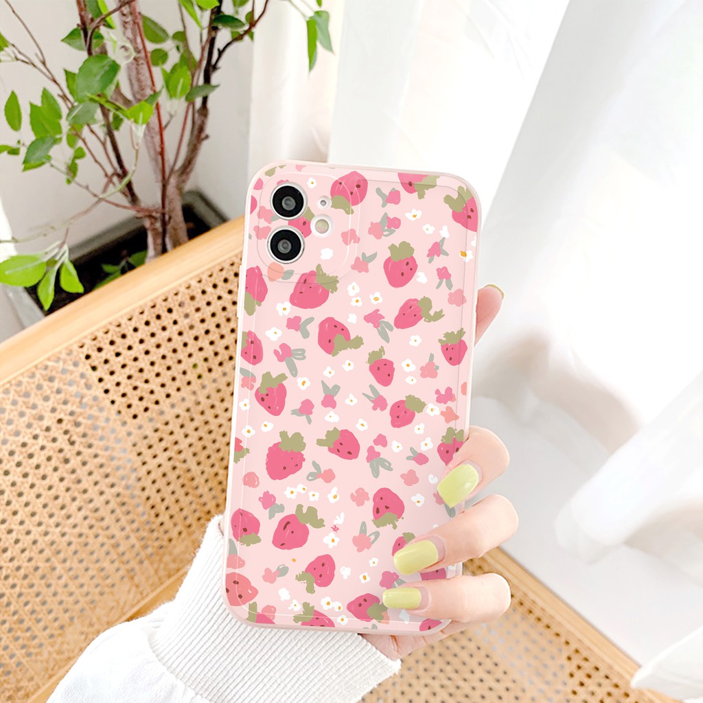 Ốp lưng iphone Rose bóng cạnh vuông BVC 6/6plus/6s/6splus/7/7plus/8/8plus/x/xr/xs/11/12/13/pro/max/plus/promax