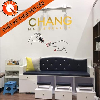 [Thiết kế] Decal tên shop dán tường nhiều màu sắc WD092