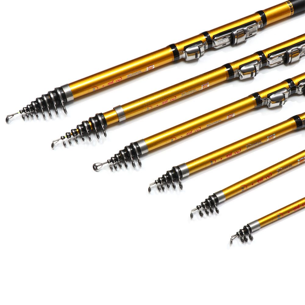 MUVAKO Cần câu cá  đuôi cứng dài 1.5m-3m bằng sợi carbon chất lượng cao