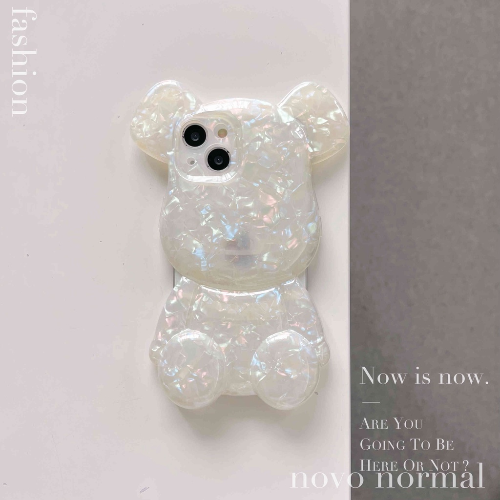 Ốp Điện Thoại Hình Gấu 3D Cho IPhone14Pro Max IPhone 12 Pro Max