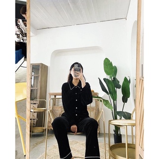 Set pijama nhung đen
