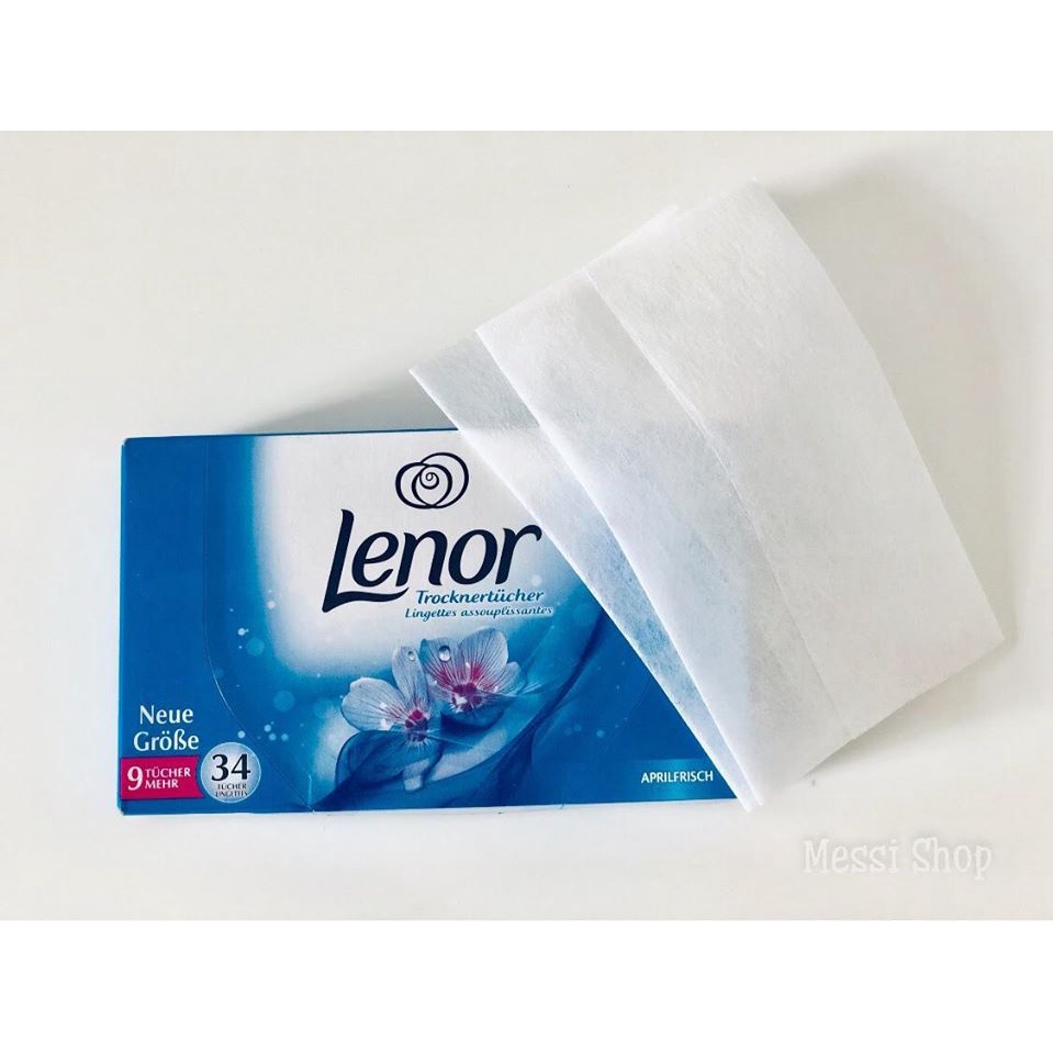 [Có sẵn] Giấy thơm Lenor (hộp 34 tờ)- nội địa Đức