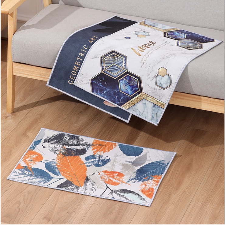 Thảm lót cửa chùi chân vải nhung thấm hút tốt nhanh khô chống trượt tiện dụng life-365