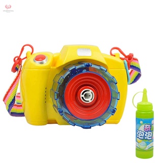 Camera Bubble Machine Portable Bubble Hurricane Machine Automatic Kid Toy with LED Light Music