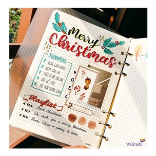SỔ CÒNG BINDER KLONG CARO SIZE A5 100 TỜ (200 TRANG) 120GSM SIÊU DÀY LÀM BULLET JOURNAL TAKE NOTE