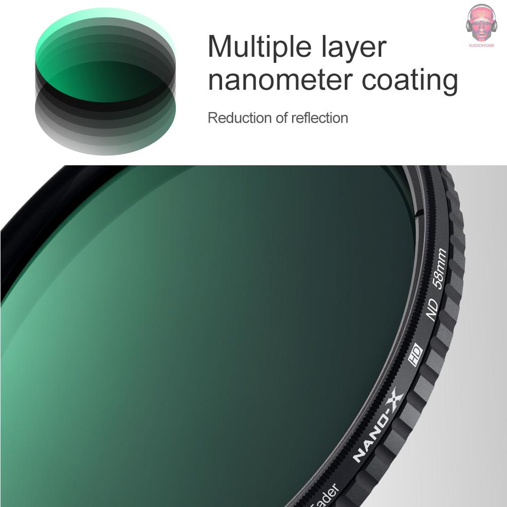 Ống kính máy ảnh 67mm siêu mỏng điều chỉnh được ND2-ND32