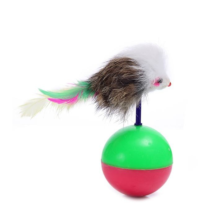 Đồ chơi bóng lật đật cho mèo Kún Miu chất liệu nhựa PP an toàn, màu sắc hấp dẫn