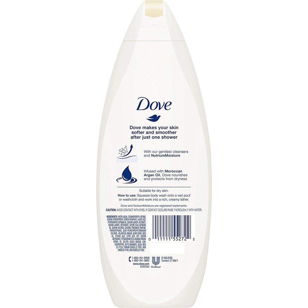 Sữa tắm dưỡng ẩm da Dove Body Wash Dry Oil Moisture 650ml (Mỹ)