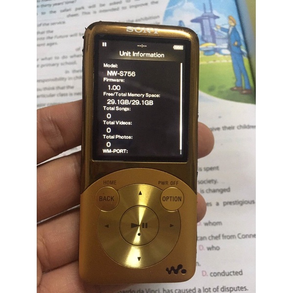 Máy nghe nhạc sony walkman s756 32g
