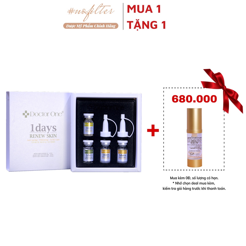 MUA 1 TẶNG 1 - Peel da trẻ hóa Tảo Canxi Doctor One giảm mụn nám, thâm sạm, căng bóng trắng sáng da