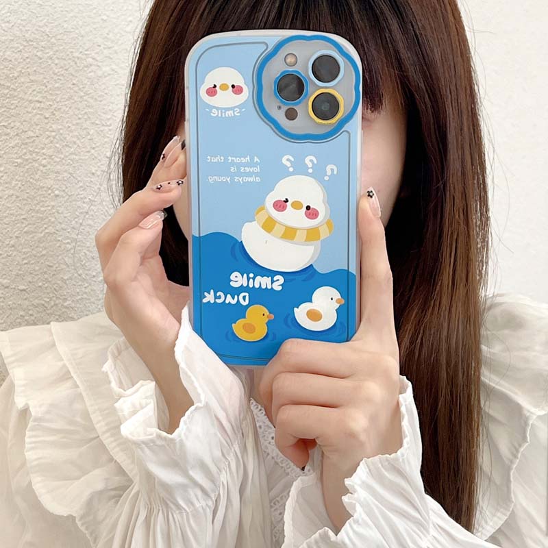 Ốp Điện Thoại TPU Silicon Mềm Chống Sốc Hình Vịt Đại Dương Cho iPhone 13 12 11 Pro Promax X XR XSMax SE