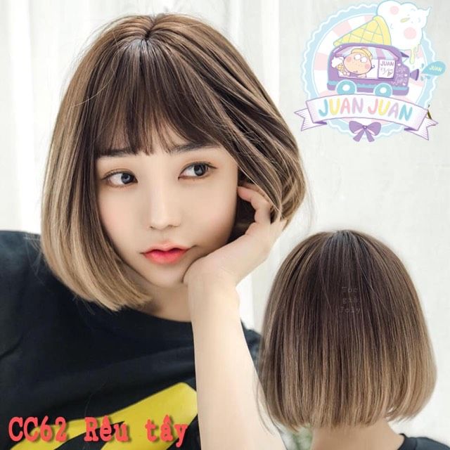 Tóc giả cả đầu ❤FREESHIP❤ CẢ đầu omber vàng tây _ mã cc62