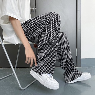 ✦ AFFLIGA ✦Quần ống rộng Bằng Lụa Mát Chất Lượng Cao Thoáng Khí Phong Cách Hàn Quốc Thời Trang Mùa Hè Cho Nam