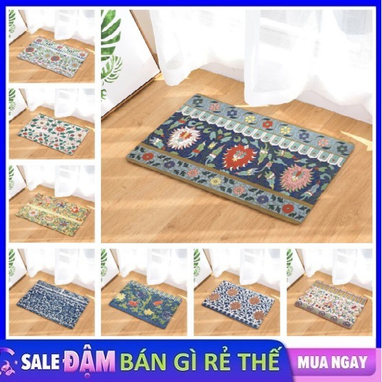 Thảm lau chân chống trơn trợt in hình 3D Size 40 x 60 cm