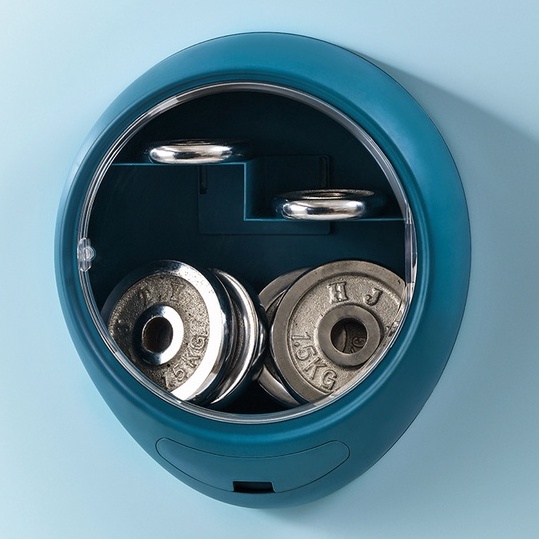 Hộp lưu trữ đồ trang điểm treo tường Hình bầu dục mỹ phẩm chống ẩm thấm nước đựng Hydrogen065