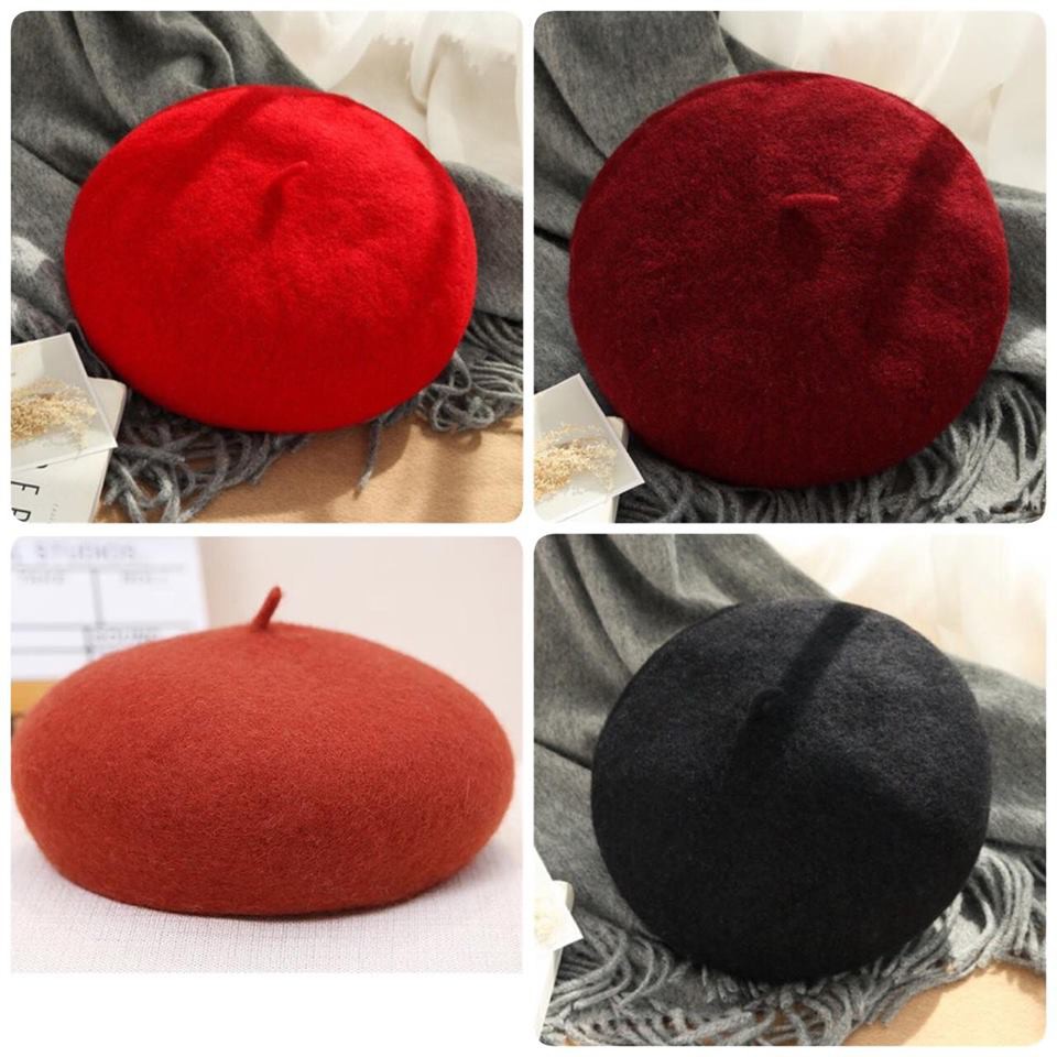 Mũ nồi beret có dây rút chất đẹp