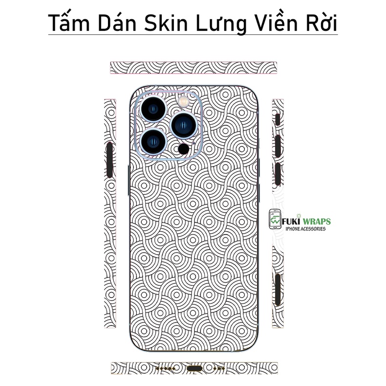 Tấm dán Skin Mặt Sau FULL VIỀN Dành Cho 13prm , 12prm , 11prm , x, xs, xsm , ip11 , ip12 , ip13 - FukiShop