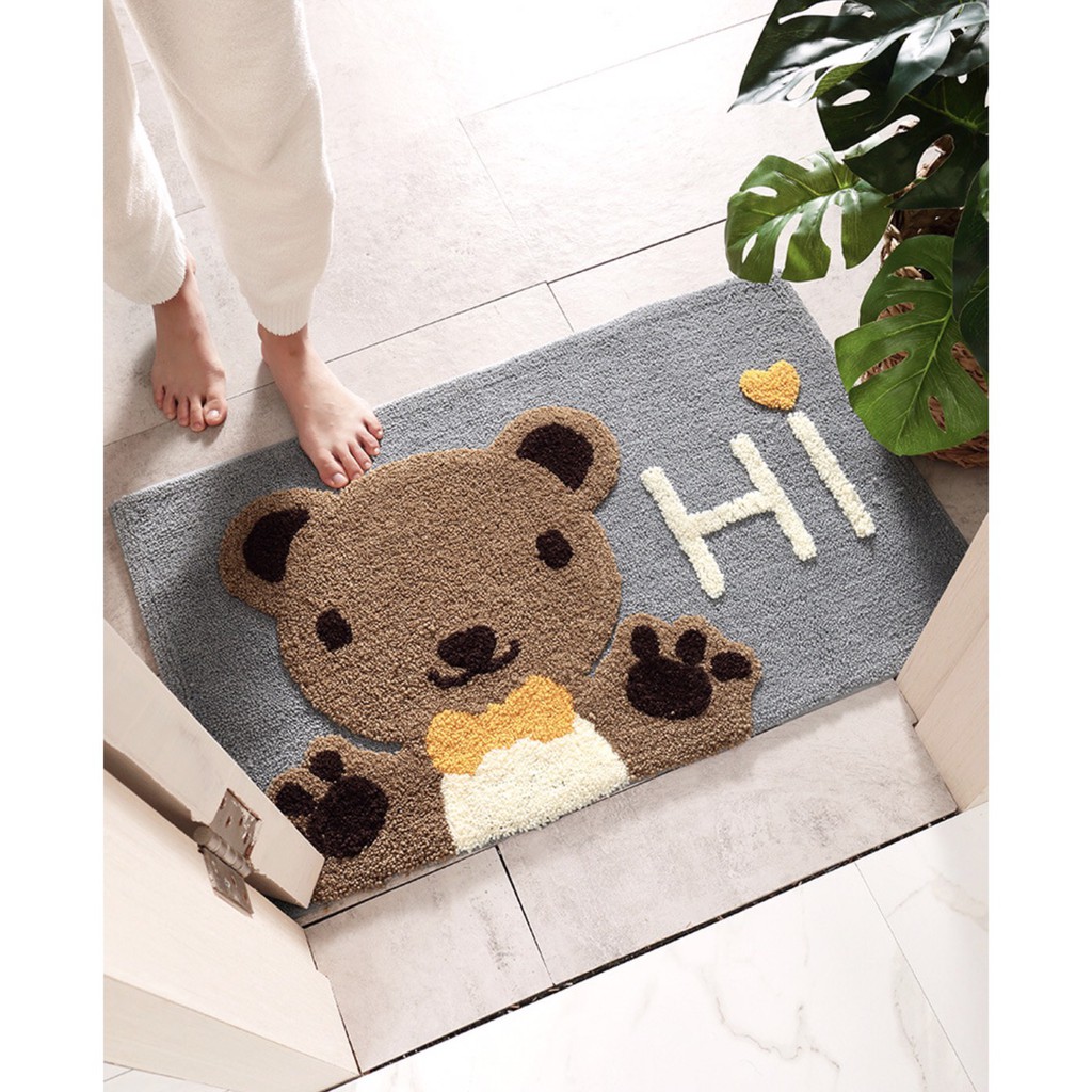 Thảm Chùi Chân, Thảm Trang Trí Gấu Teddy