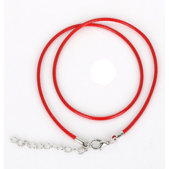 Mới Set 5 Vòng cổ Da Thật 2mm Có Khóa Càng Cua Tự Làm