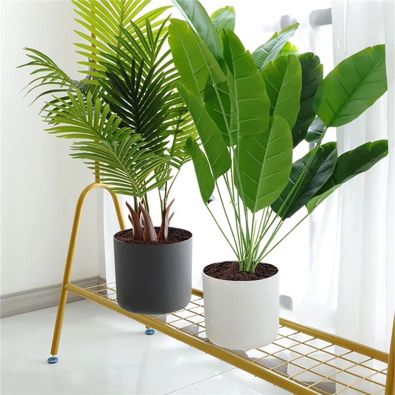 Chậu Trồng Cây Kèm Giá Đỡ Chân Gỗ Dùng Trang Trí Phòng Khách / Phòng Ngủ / Sân Vườn