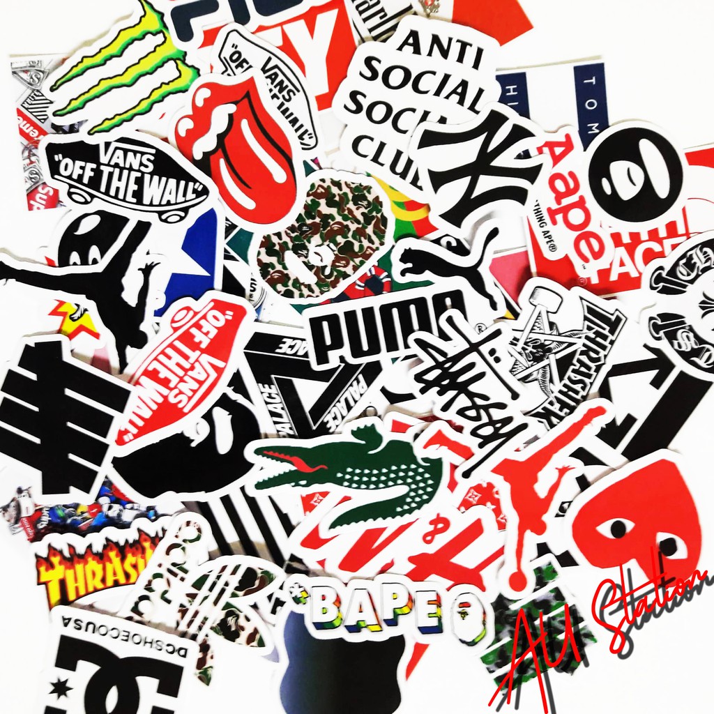 Sticker HYPEBEAST nhựa PVC không thấm nước, dán nón bảo hiểm, laptop, điện thoại, Vali, xe