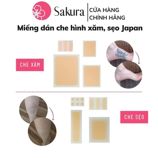 Miếng dán che hình xăm che sẹo xóa xăm Nhật Bản Sakura che khuyết điểm nhiều màu da, chống nước bám dính 3-5 ngày